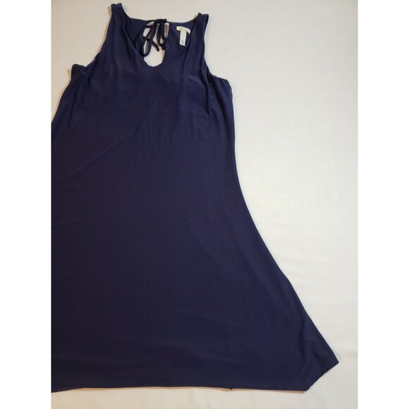 Soma Womens Sleeveless Navy Blue Dress With V-Neck‎ & Back Tie Detail size S - Picture 9 of 16